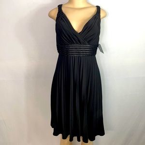 Suzi Chin for Maggie’s Boutique Little Black Cocktail Dress Pleated